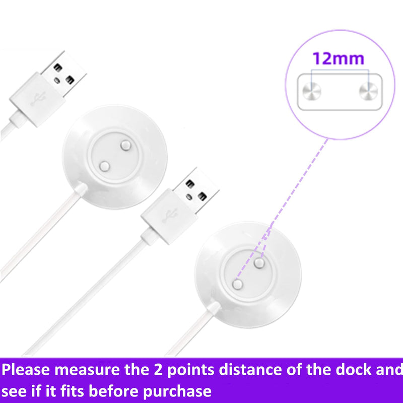 Rose Charger, Replacement Rose Standing Base Dock Station, Magnetic Fast Charging USB Cable Charger for Rose - 2 Pack, 2.5Ft