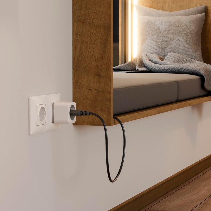 Hama WLAN Socket, Pack of 3 (with Matte Smart Home, Universal, WLAN Controlled Socket with App and Voice Control, as Timer, 3680 W) Pack of 3 - Indoor
