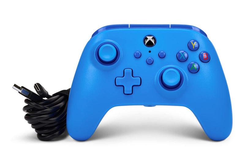 PowerA Wired Controller for Xbox Series X|S - Blue, gamepad, video game/gaming controller, works with Xbox One, Officially Licensed
