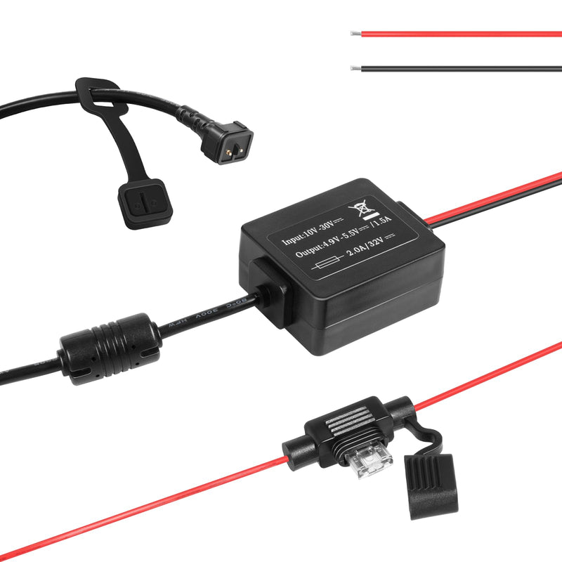 010-11843-01 Motorcycle GPS Power Cable for Garmin Navigator Mount Bracket | Compatible with Garmin zumo 340LM 345LM 346LMT-S 350LM 390LM 395LM 396LMT-S Navigators, Hardwire Charging Cable w/Inline Fuse
