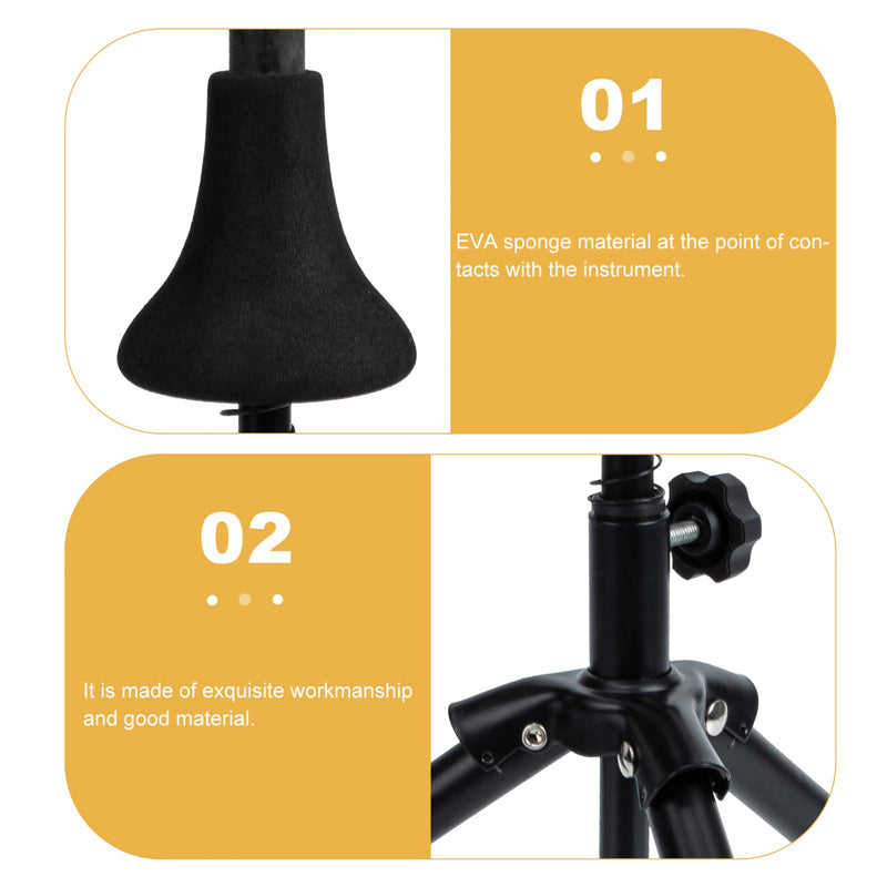 Clarinet Instruments Iron Flugelhorn Displaying Folding Storage Tripod Professional Musical Leg Instrument Portable Trumpet Trumpets Prop Brass Stand for Foldable Display Holder Horn