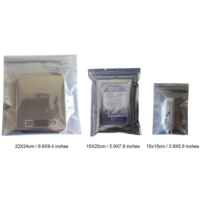 50Pcs Antistatic Resealable Bag 15X20cm/5.9X7.9inch, Premium Anti Static Bag for SSD HDD and Other Electronic Devices 50Pcs 15X20cm/5.9X7.9inches