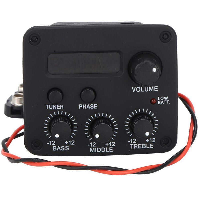3 Band EQ Pre-Amp Equalizer Pickup,Guitar EQ Equalizer Piezo Pickup System with LCD Screen Display for Guitar Accessory