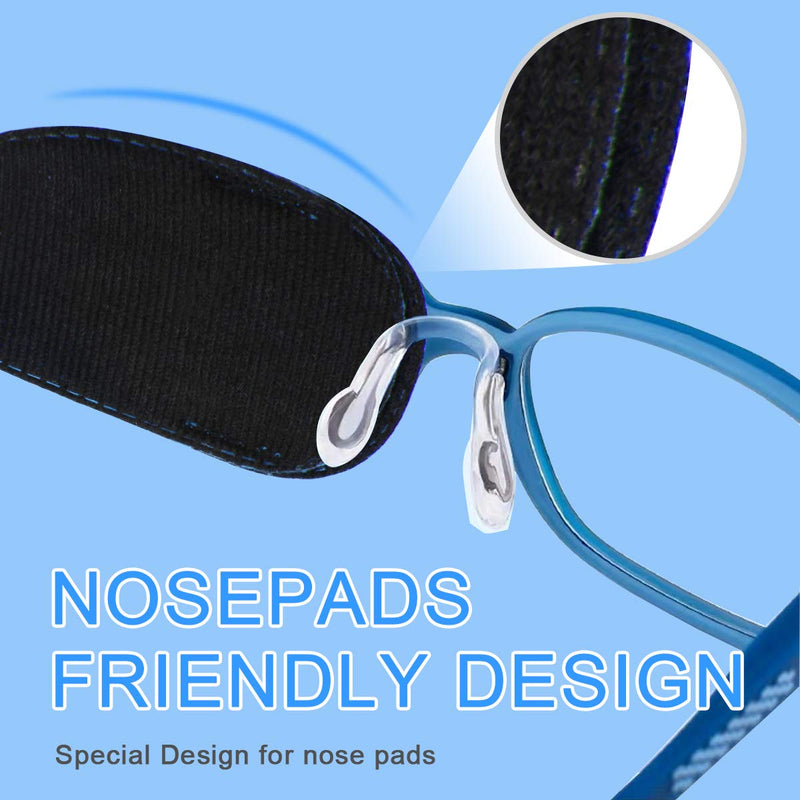 [AUSTRALIA] - 4 Pack Eye Patches for Kids Girls Boys, Right & Left Eye Patch for Glasses, Lazy Eye Patch for Children Treating Lazy Eye Amblyopia Strabismus and After Surgery (Blue) Blue 