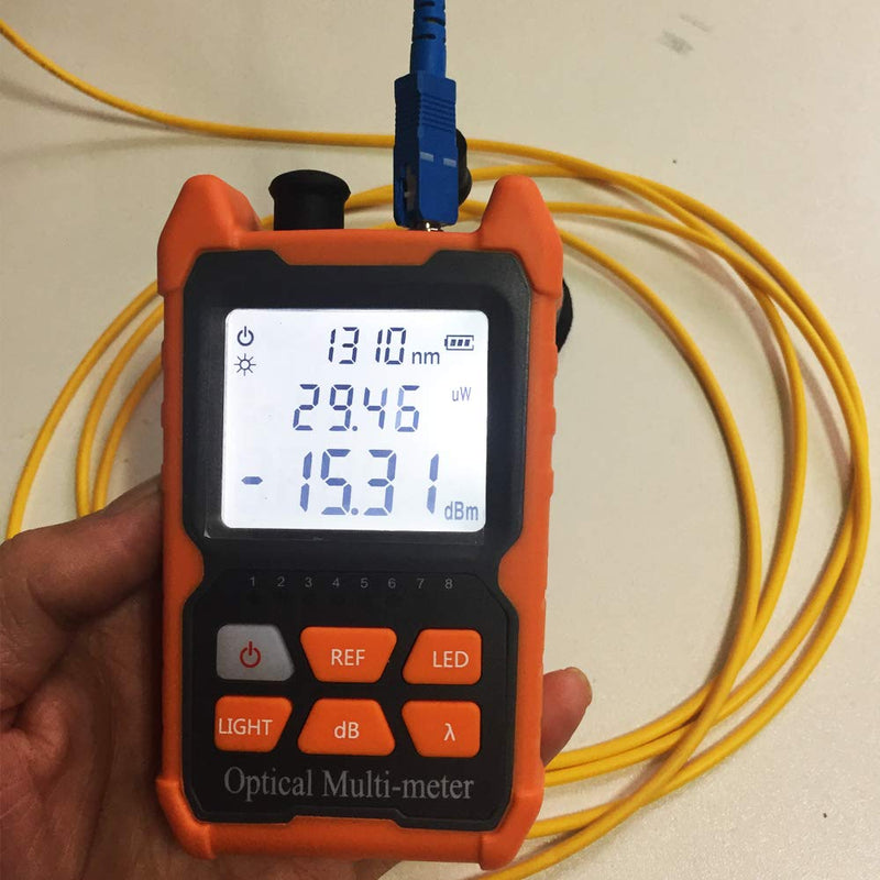 [AUSTRALIA] - Mini Optical Fiber Power Meter FC/SC/ST Universal Interface Fiber Tester Integrated OPM, VFL, and RJ45 Functions Li-ion Battery USB Charge (OPM&VFL-2Mw-Li) OPM&VFL-2Mw-Li 
