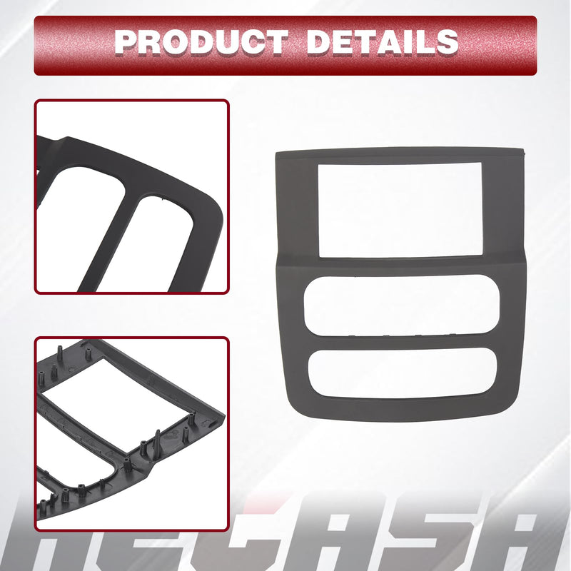 HECASA Double Din Radio Stereo Dash Kit Compatible with 2002 2003 2004 2005 Dodge Ram 1500 2500 3500 Without Wiring Harness