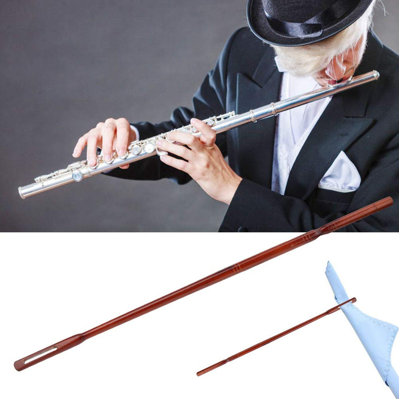 Flute Cleaning Rod,Maple Wood Succinite Color Flute Maintenance Cleaning Tool 36.2 x 0.96cm Playing Accessories