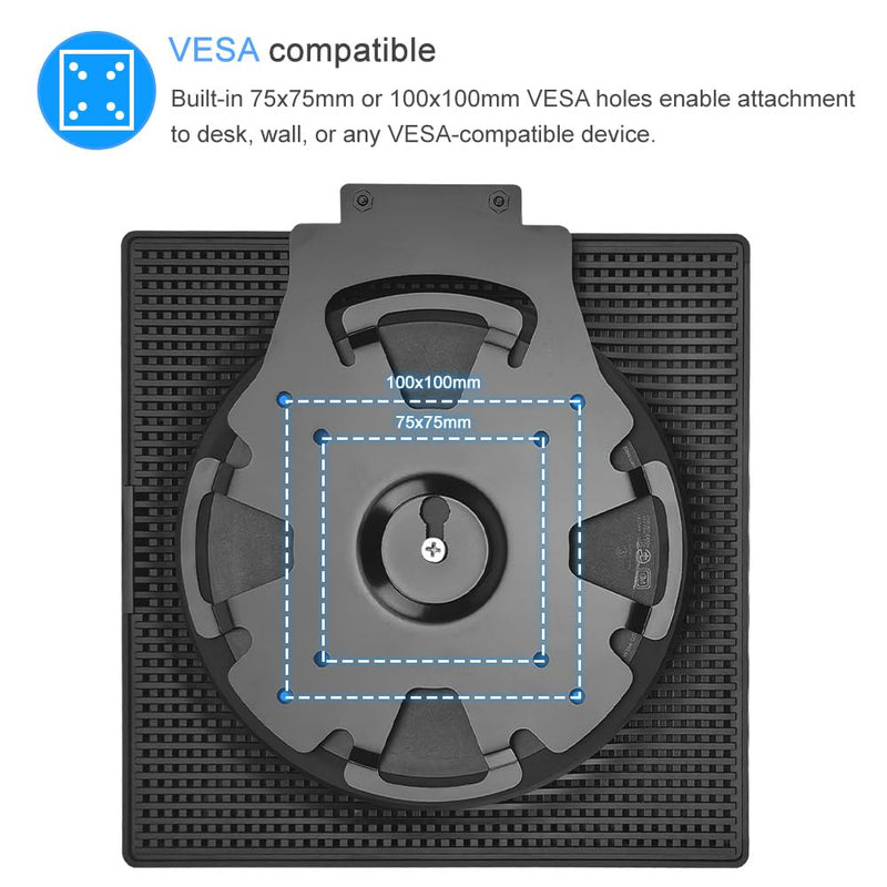 IFCASE Metal Wall/Under Desk Mount Compatible with Sonos Amp, Vesa Bracket Mount for Wireless Amplifier (Black) Black