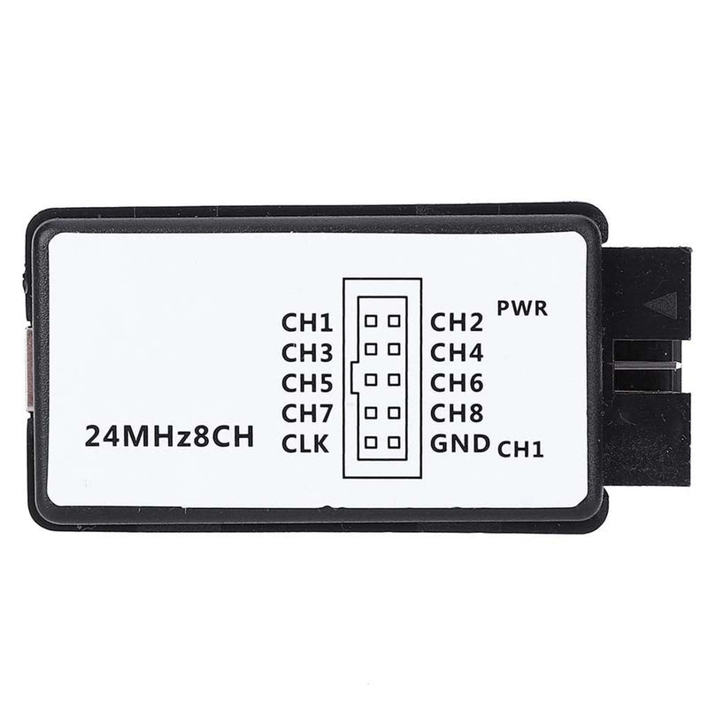 USB Logic Analyzer Kit Mini Digital Pocket Size 8 Channel Input Memory 24 MHz for a Variety of Decoding Functions