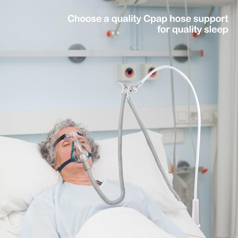 CPAP Hose Lifter and Hose Support, CPAP Hose Holder Hanger to Prevent CPAP Hoses Leakage & Tangling, Flexible to Fit in Any Room, Adjustable and Robust