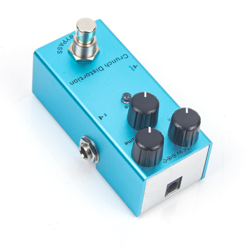 Crunch Distortion Guitar Pedal - High-Gain Tone, True Bypass, Noise Reduction, Aluminum Body, DC 9V for Electric Guitar