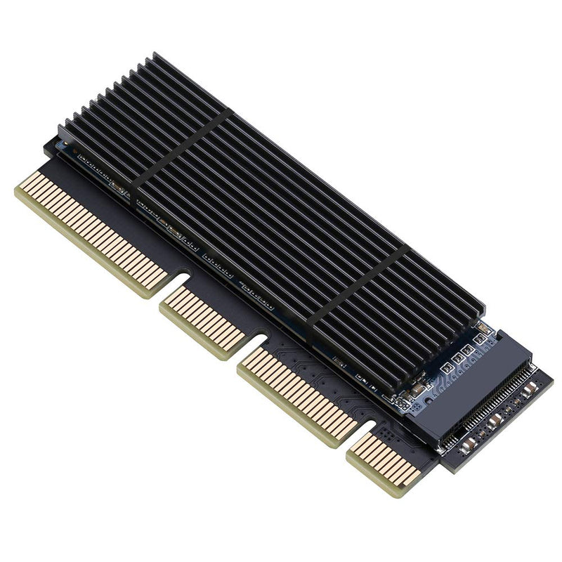 NVME Adapter with Heat Sink fo M.2 NVME (M-Key) SSD to PCIE 3.0 X16 Expansion Card