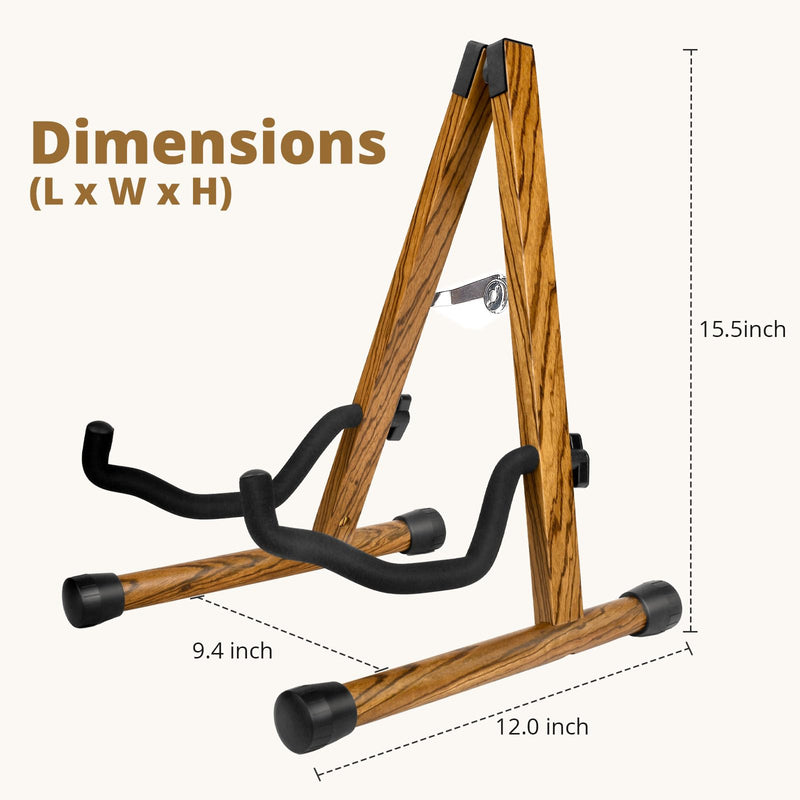 MUSO Guitar Stand,Acoustic Guitar Stand,Wood Classical Electric Guitar Stand,Foldable Bass Guitar Stand,Guitar Accessories also fit Bass,Violin,Ukulele(Zebra) Zebra