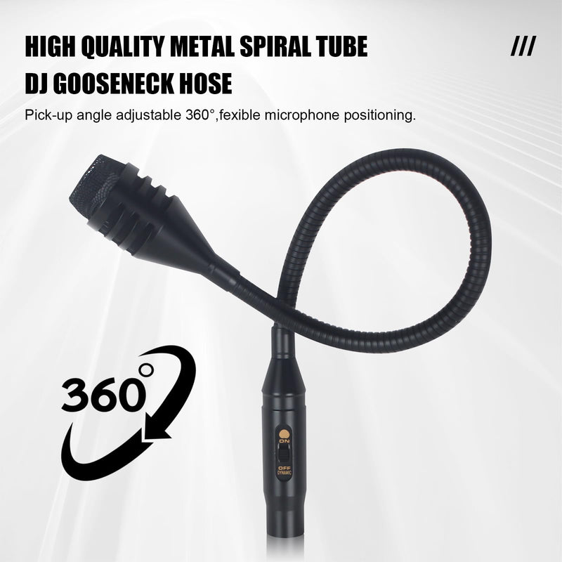 D2 Flexible Professional Dynamic bob Barker Microphone with switchgear for Video Conference, Singing, Karaoke DJ Mixer Dedicated Disc KTV Bar Gooseneck DJ Mic,3-pin XLR