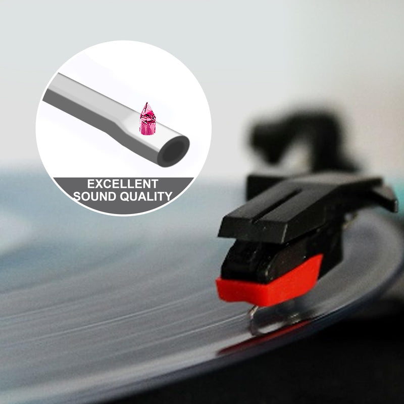 4Pcs Record Player Needle, Premium Record Player Needles Replacement, Upgrade Turntable Stylus for Crosley, Victrola, ION, LP, Enhance Your Vinyl Experience, Needles for Record Player, warm tofu