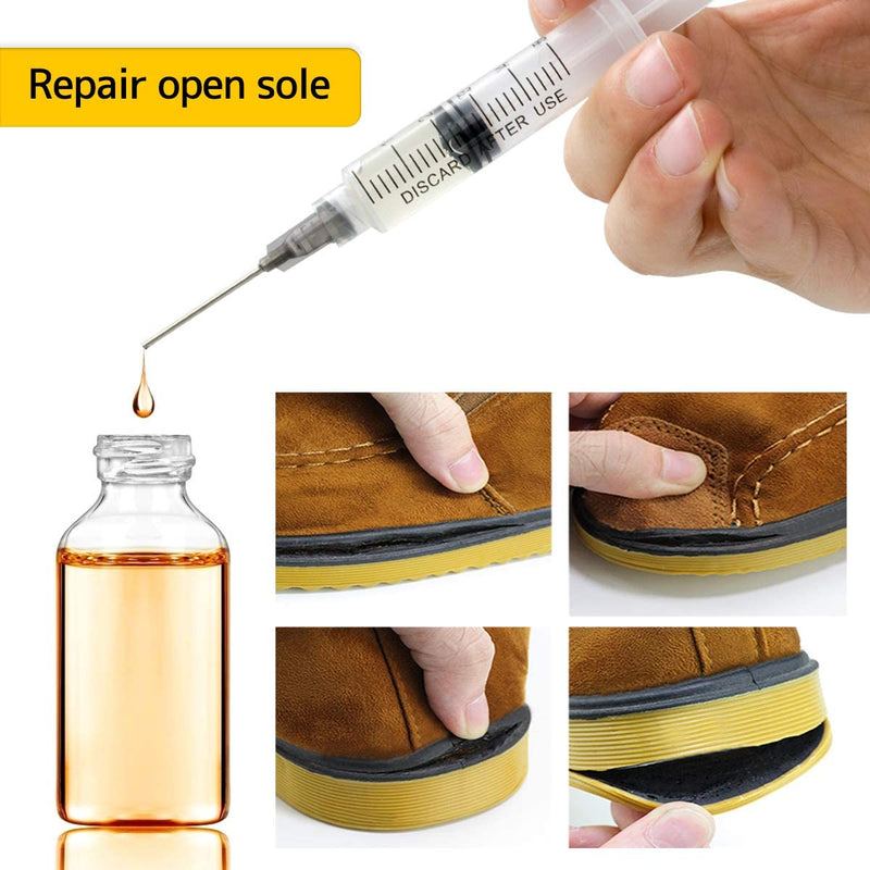 Syringe Set with Blunt Needles, 1ml, 3ml, 5ml, 10ml with 14g, 15g, 16g, 18g, 20g Blunt Needles and Syringe Cap for DIY Craft Refill Glue, Industrial Applications (8 Pieces) Pack of 8