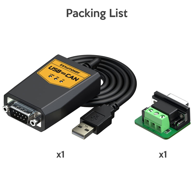 USB to CAN Converter Cable for Raspberry Pi5/4/Pi3B+/Pi3/Pi Zero(W)/Jetson Nano/Tinker Board and Any Single Board Computer Support Windows Linux Mac OS Android Venus OS USB2CAN-C