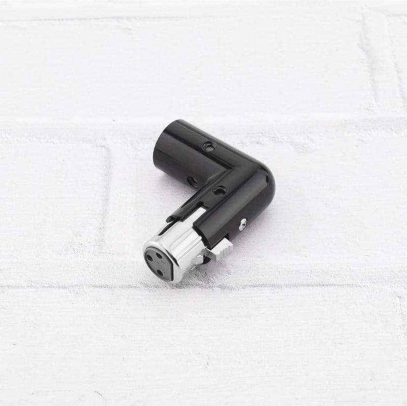 Pair of XLR Angle Adapter Dual Male and Female | L-Shaped Connector Metal Adapter with 4 Adjustable Angle Positions