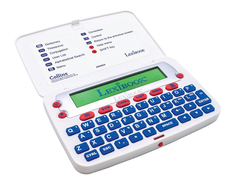 [AUSTRALIA] - LEXiBOOK - The Collins English Dictionary, 13th Edition - Electronic Dictionary, Definitions, Thesaurus, Conjugation, Phonetic Spellchecker, Crossword Solver, with Battery, Blue/White, D850EN 