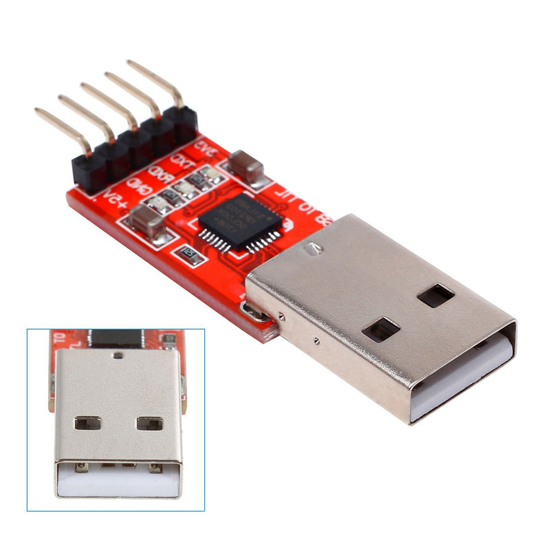IZOKEE CP2102 Module USB to TTL 5PIN Serial Converter Adapter Module Downloader for UART STC 3.3V and 5V with Jumper Wires
