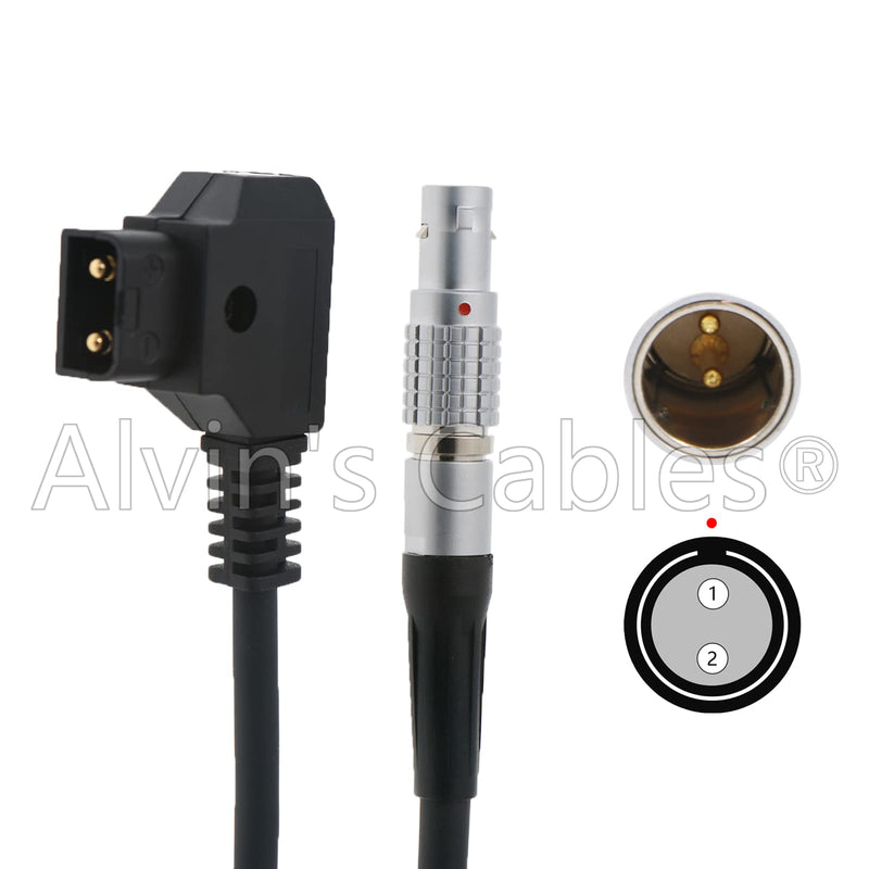 Alvin's Cables D-Tap to 0B 2 Pin Male Power Cable for Teradek SmallHD Z-CAM DJI-Ronin 45cm|18inches Straight 2 pin
