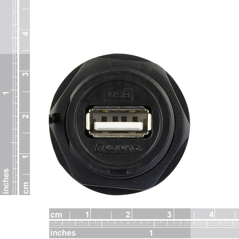 USB A Type IP68 Rated Weatherproof Connector - Panel Mount