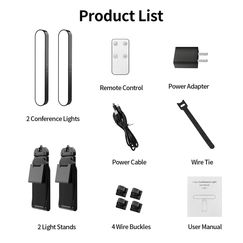 [AUSTRALIA] - yAyusi Dual-lamp Video Conference Lighting, LED Streaming Light with Remote and Touch Control, Zoom Lighting for Computer,Webcam Monitor Laptop Ring Light for Video Calls/Zoom Meetings/Video Recording 