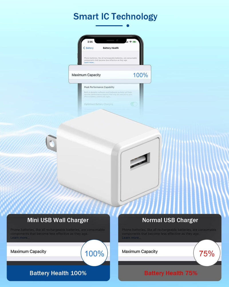 [AUSTRALIA] - iPhone Charger,Long 6FT iPhone Charger 2Pack iPhone Cord 6feet USB to Lightning Cable Quick Fast Charging Data Sync Cord USB Wall Charger Block Adapter for iPhone 14/13/12/11/XS/XR/X/8/7/5/SE2022/iPad 