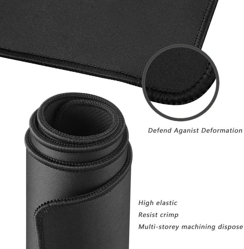 YEBMoo Extra Large Gaming Mouse Pads/Extended Protective Office Desk Mouse Mat Non-Slip Professional Precision Tracking Surface (23.6" x 11.8") for PC Computer Laptop(60x30 Black001) 60x30 Black001