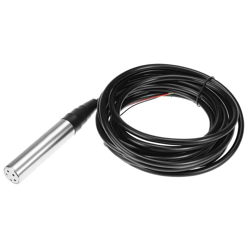 QWORK® Level Sensor DC 12-30V 4-20mA, Stainless Steel Water Level Sensor with 0-5 m Range, Level Indicator Water Tank, for Digital Display, Industrial Applications