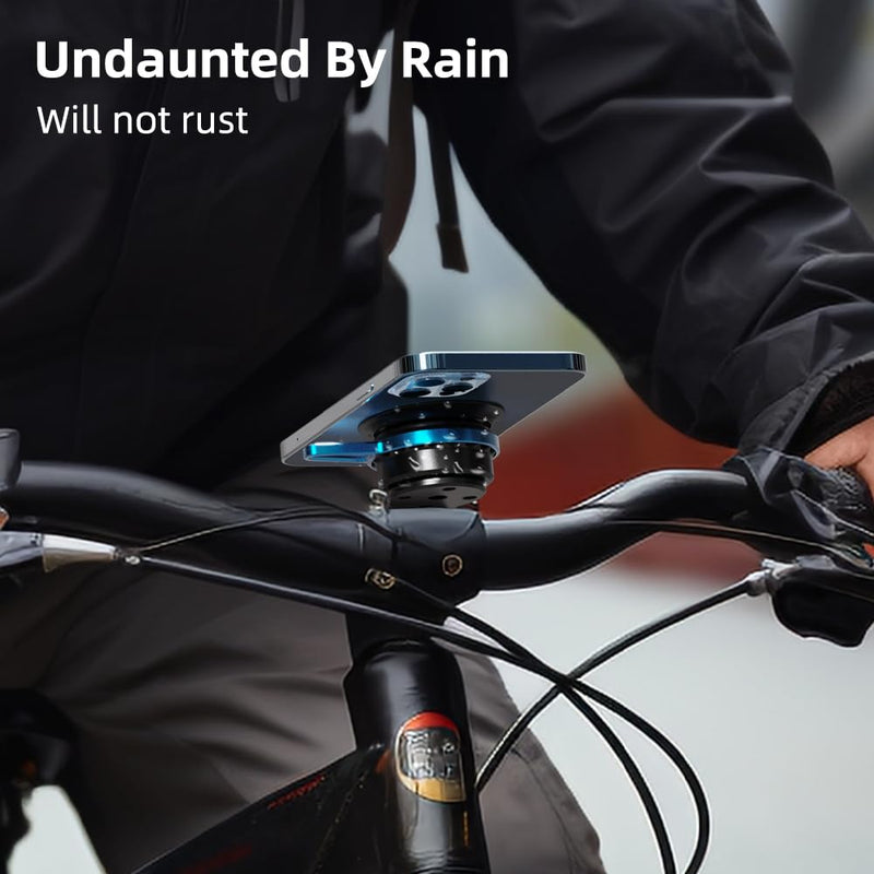 [AUSTRALIA] - Upgrade Bike Phone Mount, Magnetic Cell Phone Clip for Bicycle/Scooter Handlebar Compatible with iPhone 15/14/13 Pro Max, Samsung and More (Black&Blue-01) Black&Blue-01 