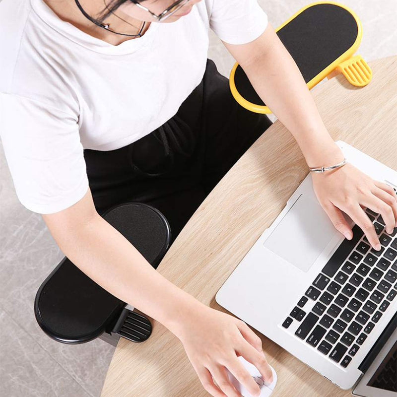 SKYZONAL Ergonomic, Adjustable Computer Desk Extender Arm Wrist Rest Support Mouse Pad Desk Computer Armrest Wrist Rest (Black) Black & Small Size