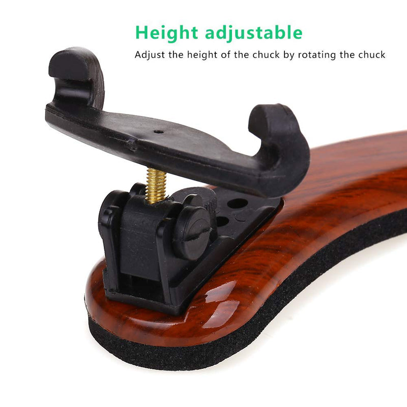 NANYI Violin Shoulder Rest for 4/4 and 3/4 with Collapsible and Height Adjustable Feet, Imitation wood grain. brown