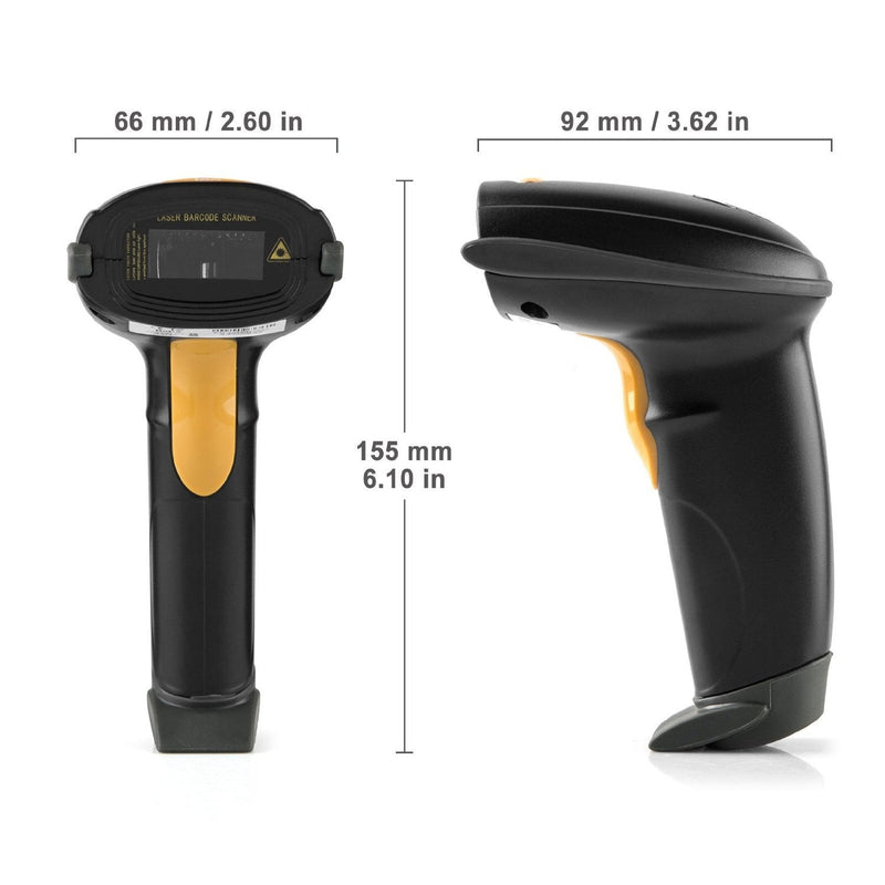[AUSTRALIA] - WoneNice USB Laser Barcode Scanner Wired Handheld Bar Code Scanner Reader Black 