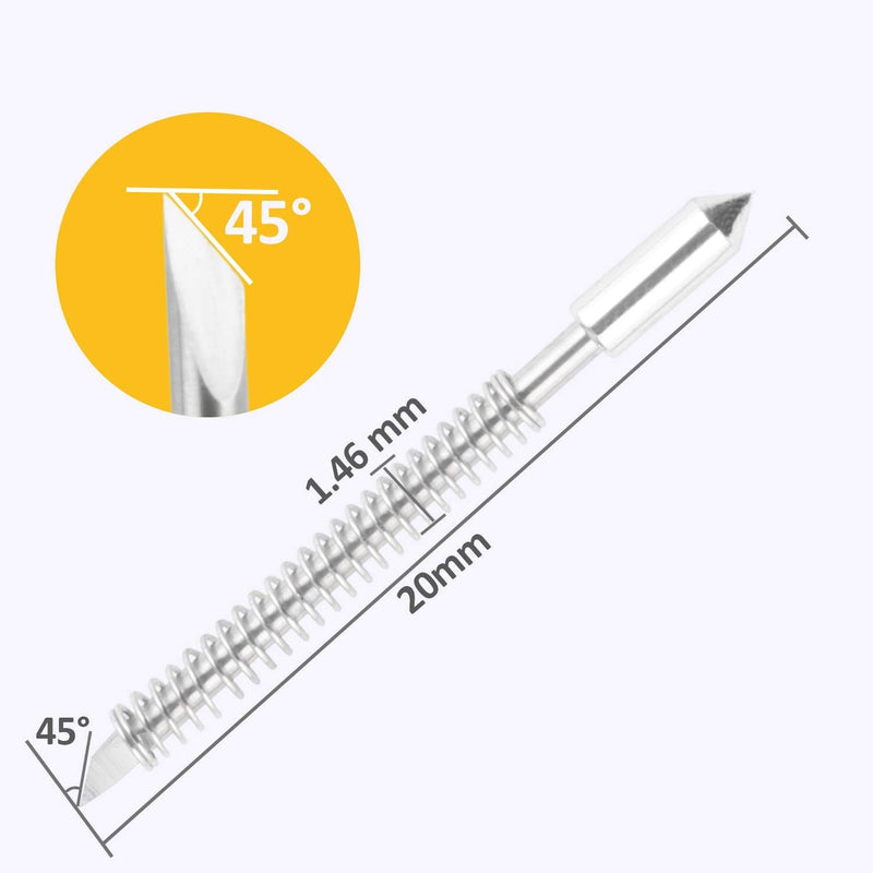 HQMaster 45 Degree Vinyl Cutter Blades Lettering Blade for Graphtec Cutting Plotter, Red Cap Pack Of 10 with Springs 45°