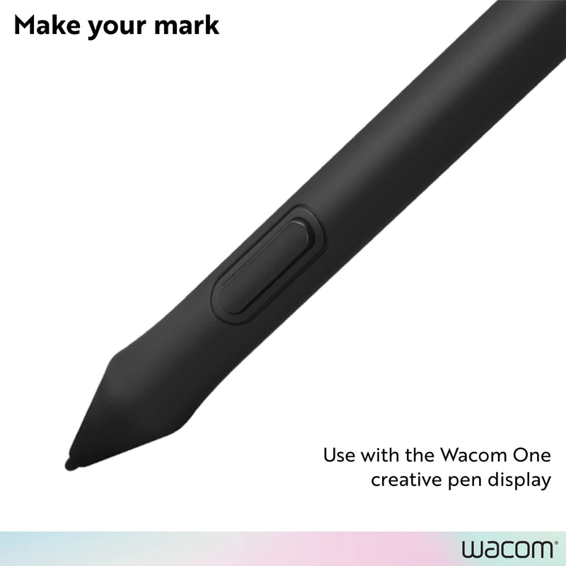 Wacom One Pen, for Wacom One 12, 13 & 14 CP91300B2Z | Cordless and Battery Free so it never needs a charge, programmable pen button puts shortcuts at your fingertips