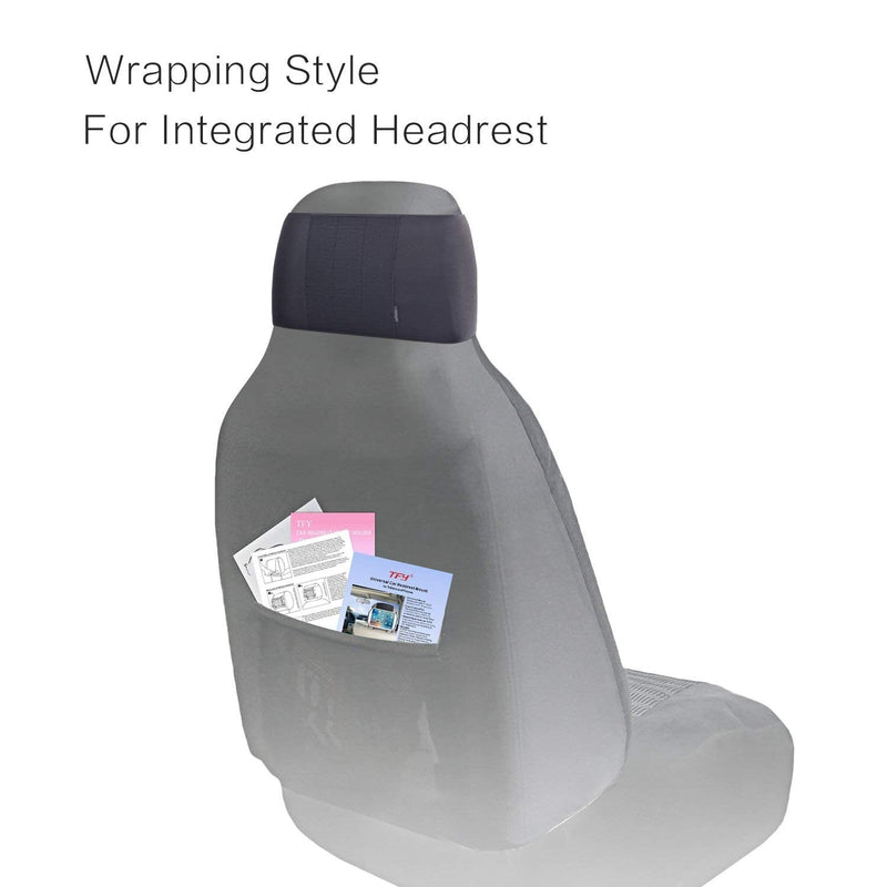 TFY Angle Adjustable Car Headrest Mount Silicon Holder for Tablets | Material: Silicone | Holding Net | Glare reduction | Comfortable grip | Doubles as stand | Detachable design