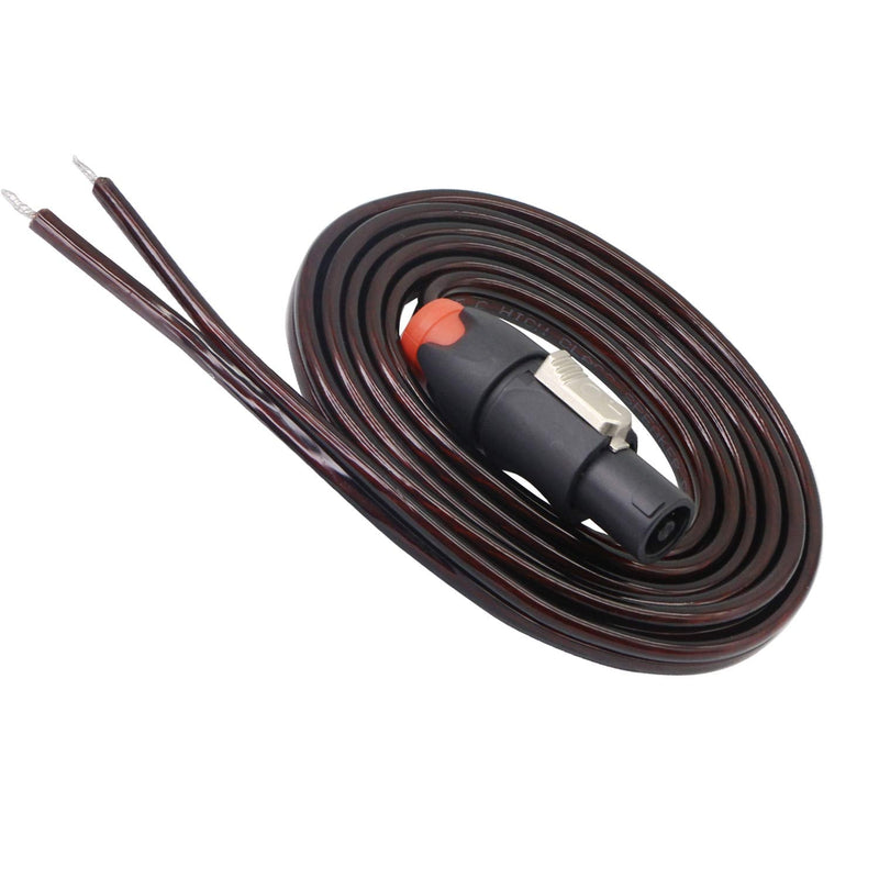 XMSJSIY Speakon Speaker Cable Bare Wire Open End Cable, Speakon to Speaker Wire Audio Cord Amplifier Connection Cord for DJ/PA with Twist Lock (Male) Male