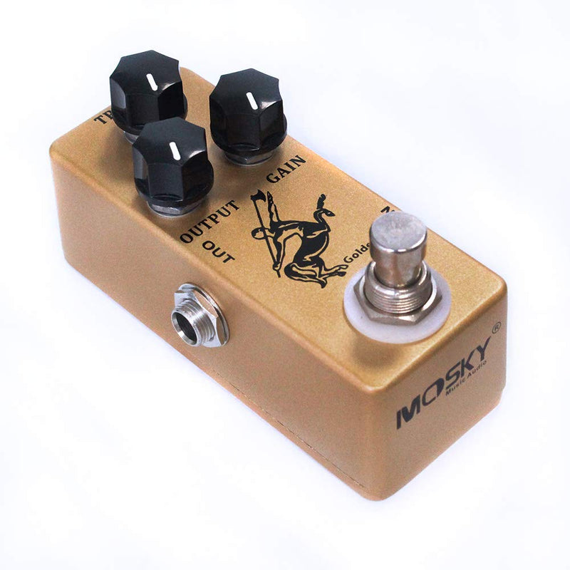 Overdrive Function Guitar Effect Pedal with True Bypass for Electric Guitar (Golden Horse) Golden Horse