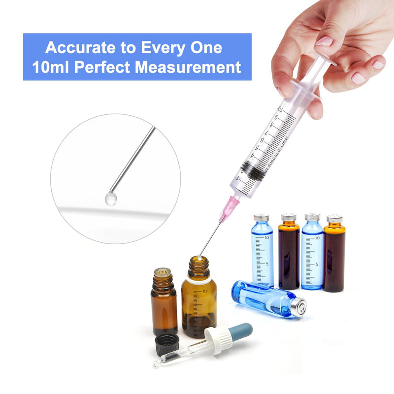 10 ml Plastic Syringe with Needle Pack of 10 Syringes Individually Packed Durable Colostrum Syringes Versatile Dosing Syringes Reusable Liquid Syringe Measuring Syringe for Garden