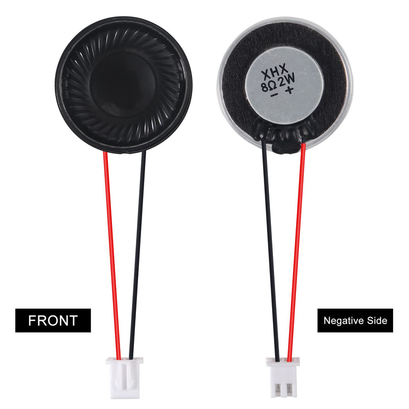 6Pcs 8 Ohm 2W Speaker 8ohm Round 28mm Loud Speakers Compatible with Small Loudspeaker Audio MP3 MP4 Player Speaker 2Pin - Black 6Pcs 8 Ohm 2W withTerminal