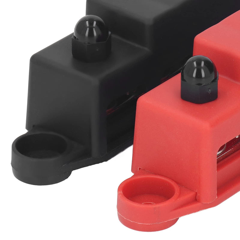 [AUSTRALIA] - Pack of 2 Power Distribution Block 48 V DC 250 A M8 Screw Connection Busbar Block for Car Industry Marine Solar Systems Industrial Automation 
