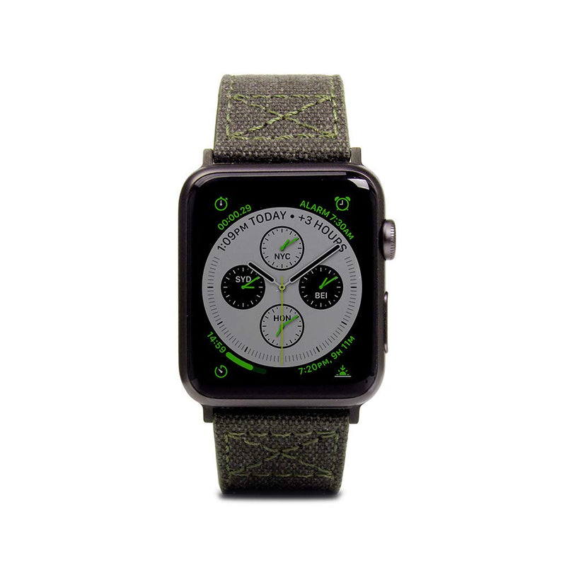 SLG D+ Wax Canvas Strap for Apple Watch Khaki