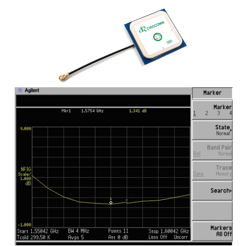 32db High Gain Cirocomm 5cm Active GPS Antenna Ceramic Antenna IPEX Antenna 25x25x5mm Geekstory