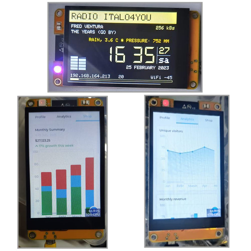 3.5" inch ESP32 Display ESP32-3248S035C Capacitive Touch Screen TFT LCD Module 320x480 ST7796 ESP-32 Development Board for Arduino IDE