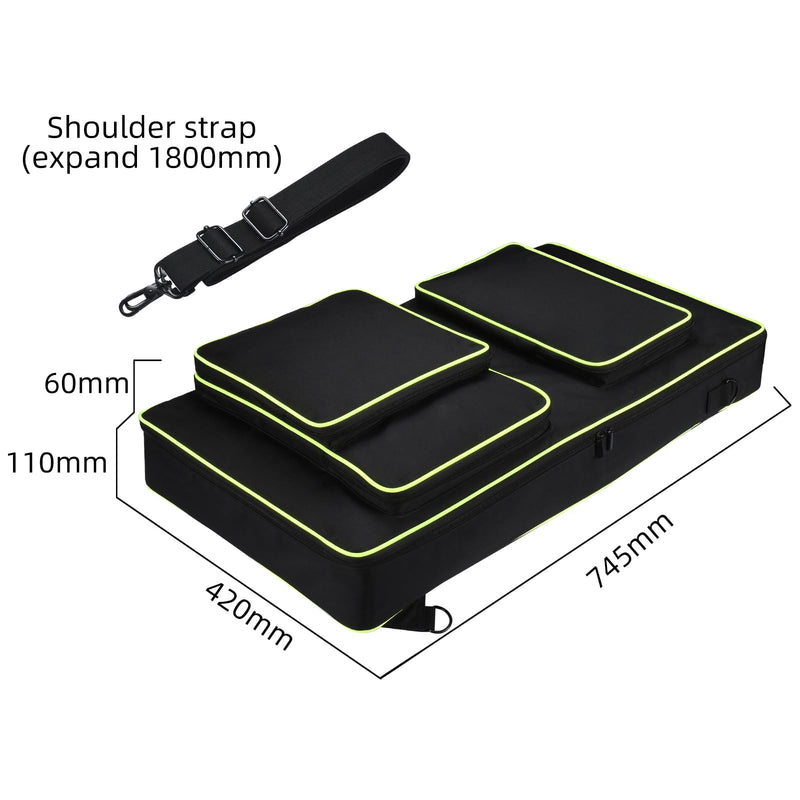 Large capacity DJ storage case for Alpha Theta DDJ-GRV6/Pioneer DDJ FLX10/DDJ 1000/DDJ 1000SRT, Multi-functional storage bag for Outdoors Party Bar DDJ Flx10 Case