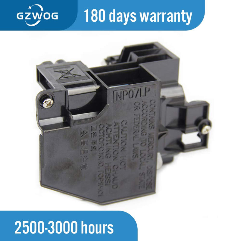 Gzwog NP07LP 60002447/LV-LP31 3522B003 Replacement Projector Lamp Bulb with Housing for NEC NP300/NP400/NP500/NP600/NP500W/NP410W/NP510W/NP510/NP610S/NP500WS/NP510WS Canon LV-7275/7375/7370/7385/8300