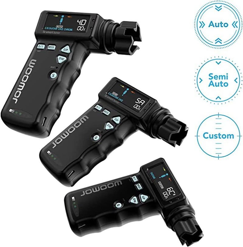 T2 Smart Guitar Tuner & Automatic Peg String Winder 2-in-1 Multi-functional String Instrument Tool for Guitars/Ukulele/Banjo/Mandolin