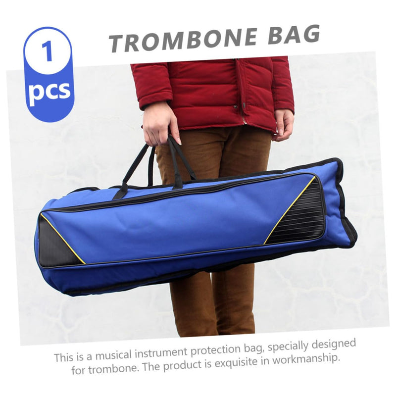 VICASKY 1pc Saxophone Case Mute Sax Gig Bag 2-in-1 Carrying Backpack Case with Flute Pocket Small Trombone Instrument Thickened Oxford Cloth Storage Bag Soft Sax Case with Backpack Straps