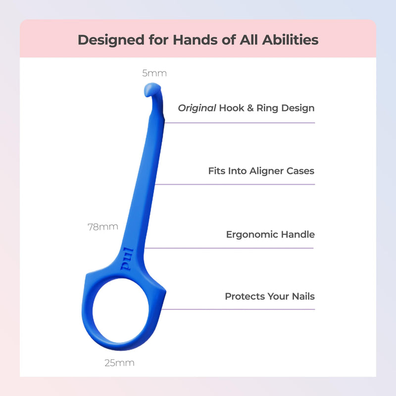 [AUSTRALIA] - PUL Pack of 3 Aligner Removal Tool – Invisalign Remover Tool & Retainer Hook for Clear Aligners, Trays & Night Guards – Reusable Invisalign Accessories, Aligner Hooks & Retainer Removal Hook – White 3 Pack 